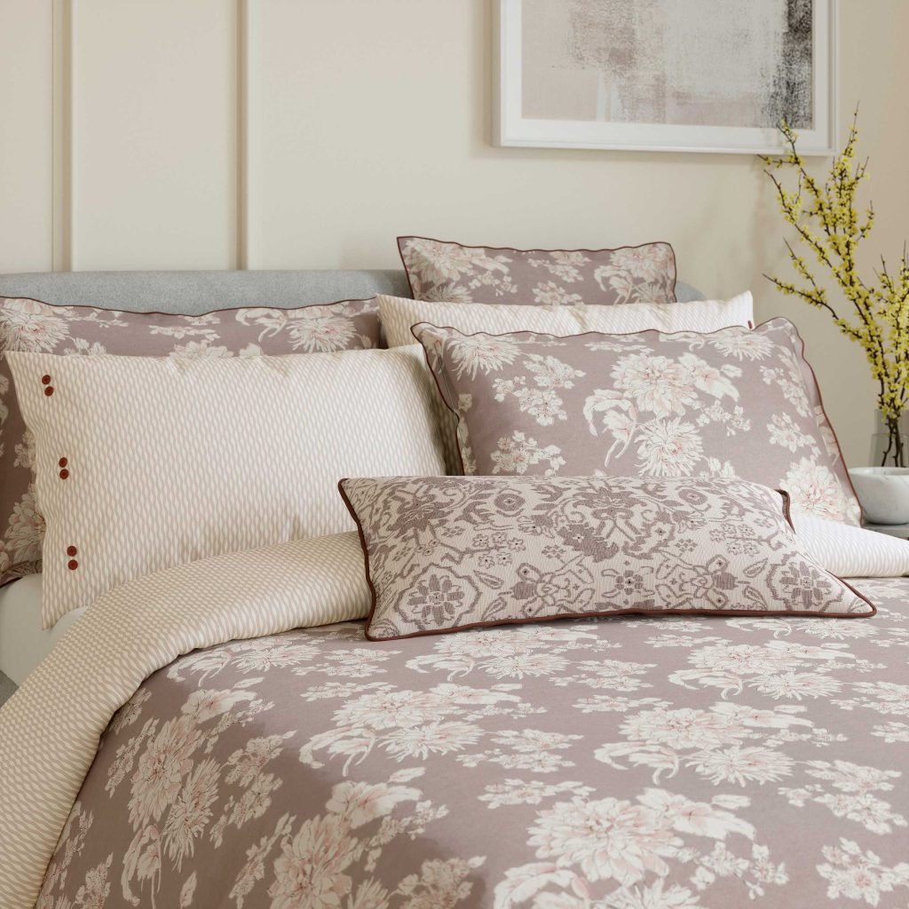 Bedeck of Belfast Kassi Double Duvet Cover Set, Dusky Pink