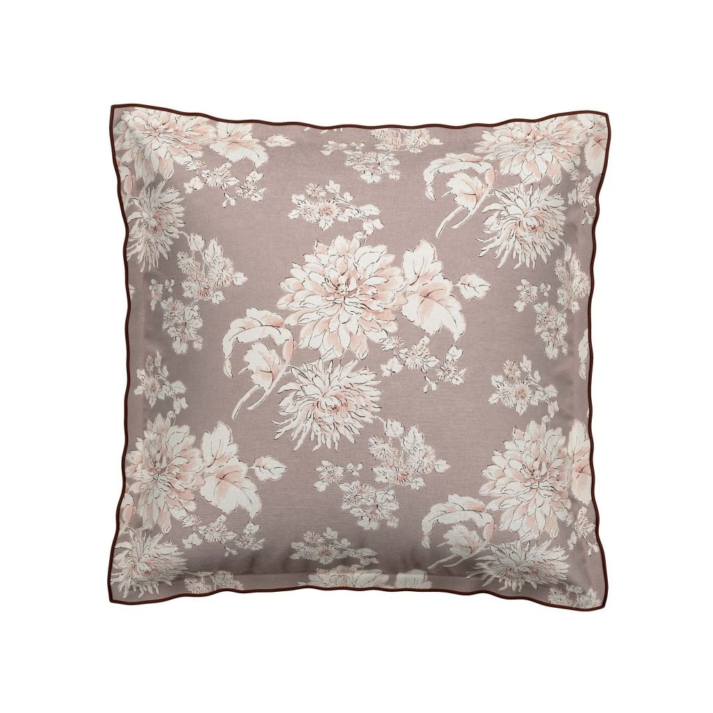 Bedeck of Belfast Kassi Pair of Square Oxford Pillowcase, Dusky Pink