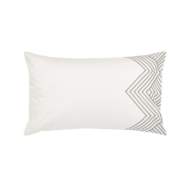 Bedeck of Belfast Kayah Standard Pillowcase Charcoal | Bed Sava