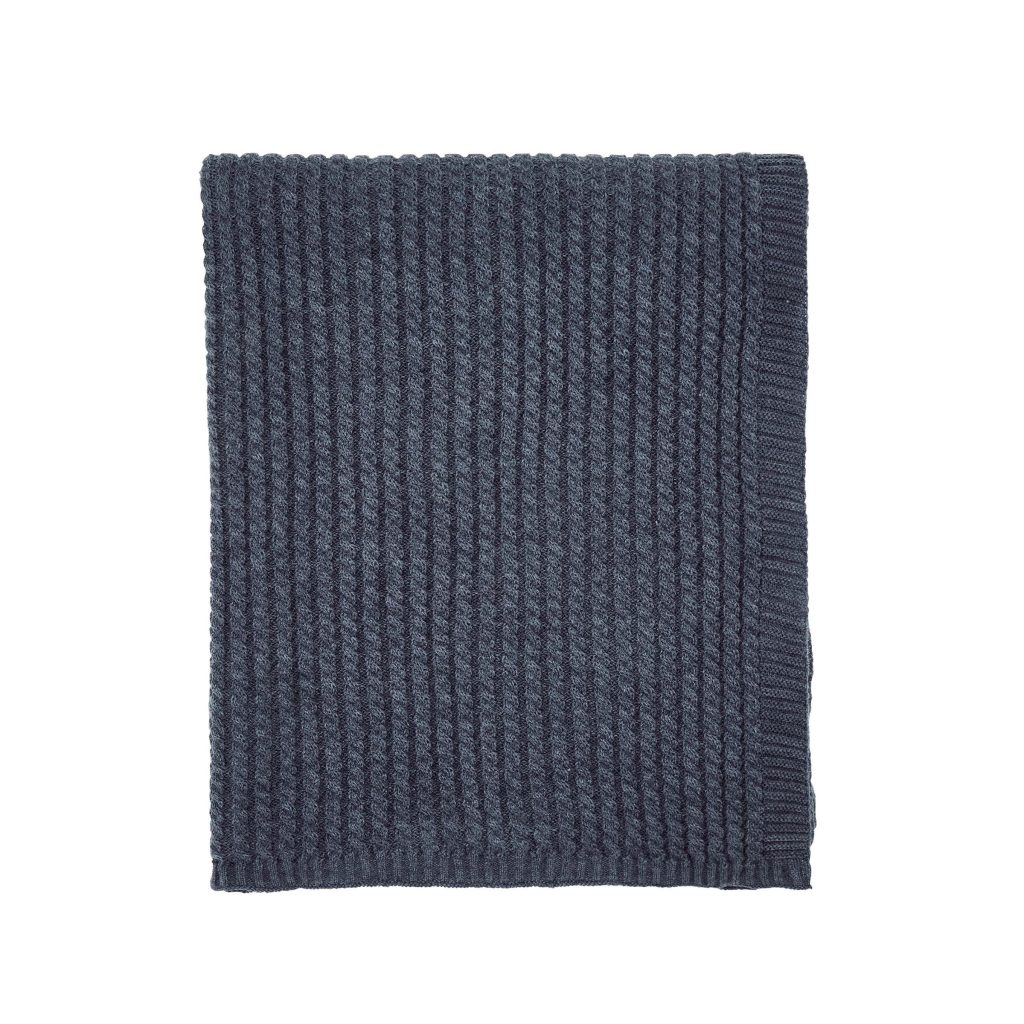 Bedeck of Belfast Miya Throw, Chambray Blue