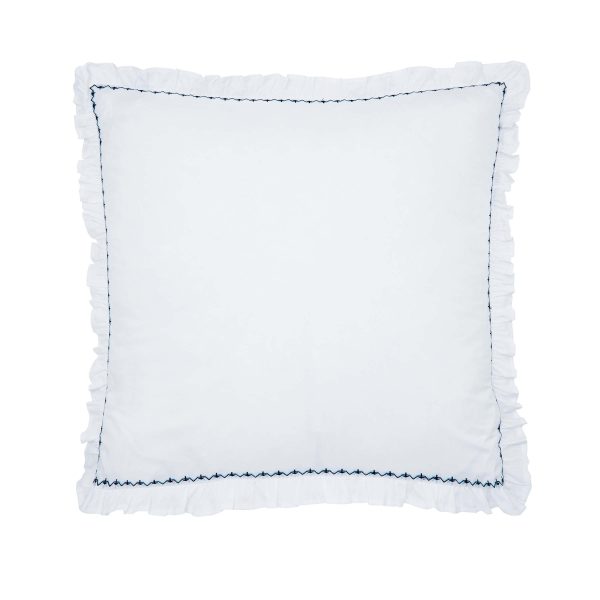 Bedeck of Belfast Miya Pair of Square Oxford Pillowcases Chambray Blue | Bed Sava