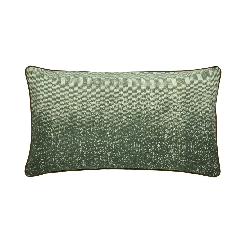 Bedeck of Belfast Rare Earth Aura Cushion 70cm x 40cm, Nettle Green