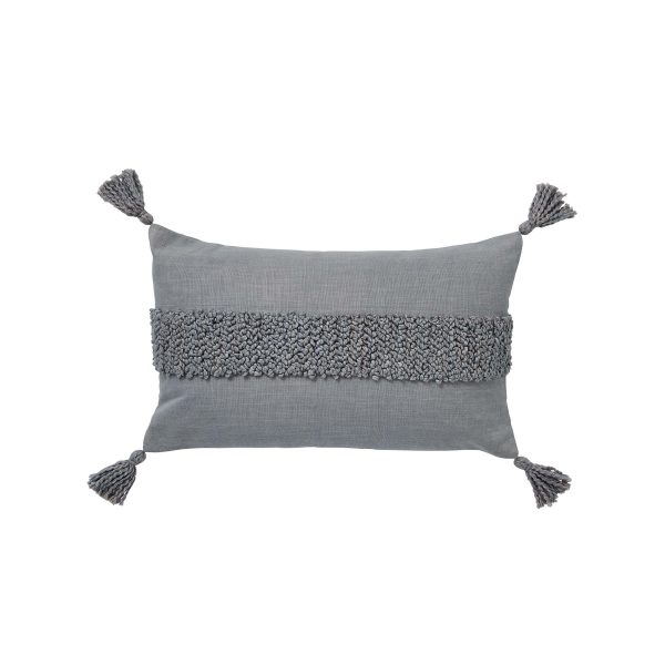 Bedeck of Belfast Rare Earth Daru Embroidered Cushion 60cm x 40cm Grey | Bed Sava