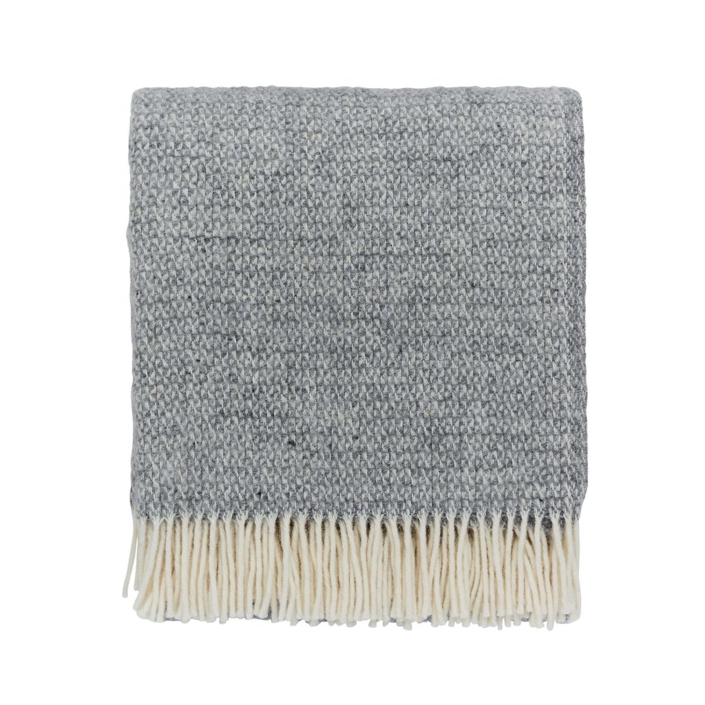 Bedeck of Belfast Rare Earth Kiri Woven Throw, Grey