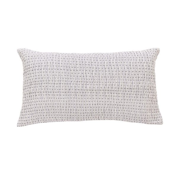 Bedeck of Belfast Rare Earth Serein Quilted Cushion 70cm x 40cm Chalk | Bed Sava