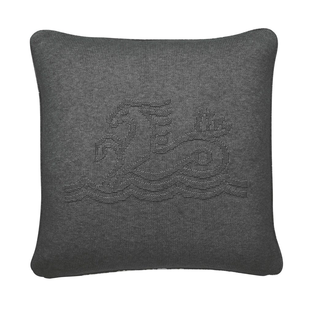 Bedeck of Belfast Signature Knit Cushion 45cm x 45cm, Charcoal