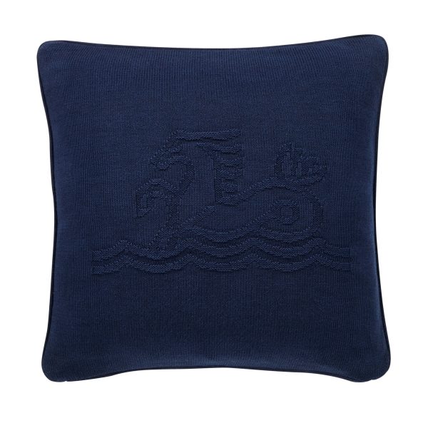 Bedeck of Belfast Signature Knit Cushion 45cm x 45cm Midnight | Bed Sava