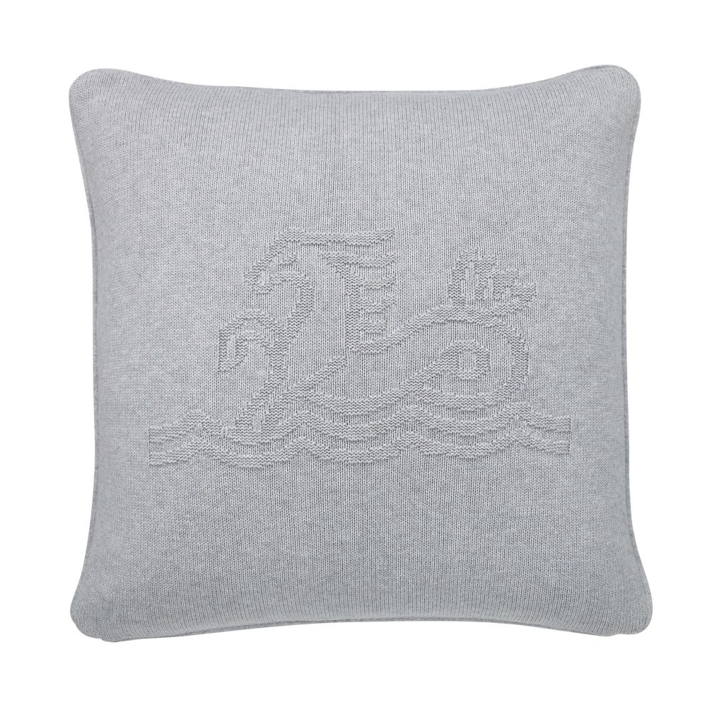 Bedeck of Belfast Signature Knit Cushion 45cm x 45cm, Silver