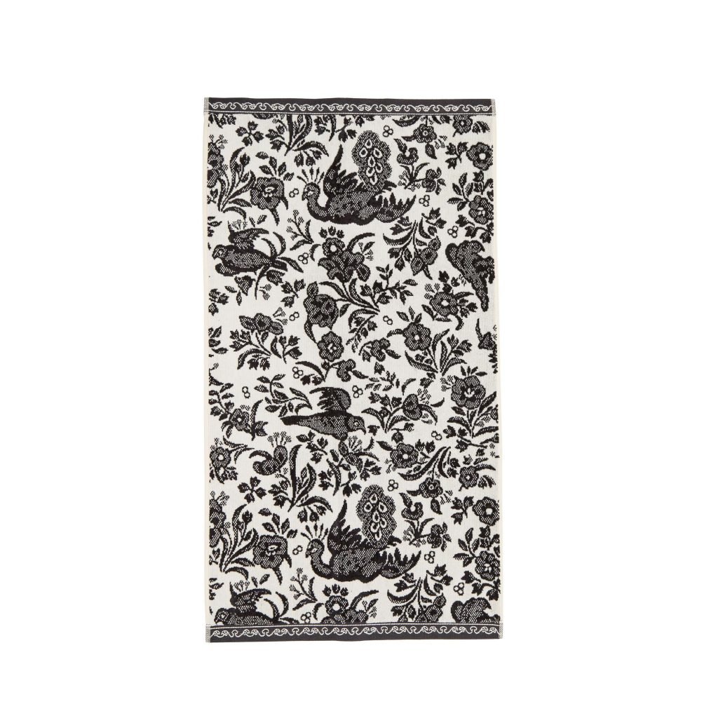 Burleigh x Bedeck of Belfast Regal Peacock Bath Sheet, Charcoal/White