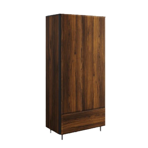 Boise Wooden Wardrobe With 2 Doors 1 Drawer In Catania Oak | Bed Sava