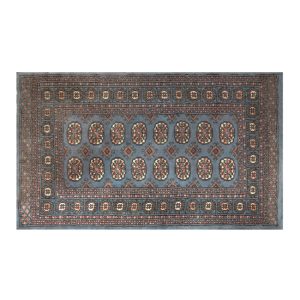 Bokhara 90x150cm Hand Knotted Wool Rug In Blue | Bed Sava