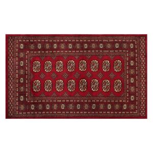 Bokhara 90x150cm Hand Knotted Wool Rug In Red | Bed Sava
