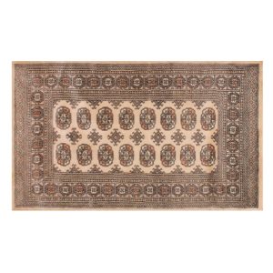 Bokhara 60x90cm Hand Knotted Wool Rug In Beige | Bed Sava