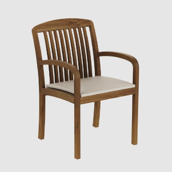 Bolivia Wooden Garden Armchair In Rich Brown | Bed Sava