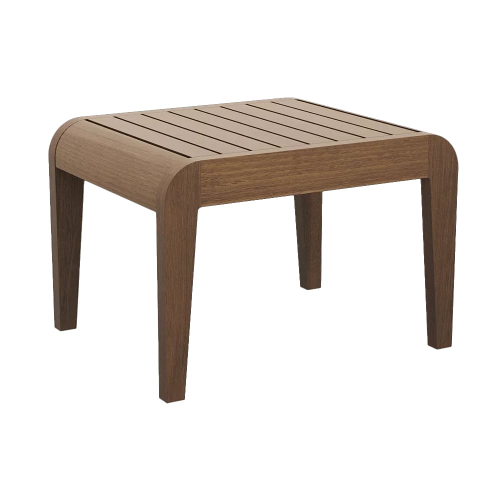 Bolivia Wooden Garden Side Table In Rich Brown