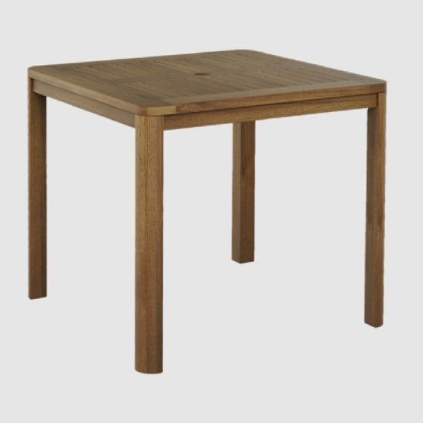 Bolivia Wooden Garden Square Dining Table In Rich Brown | Bed Sava