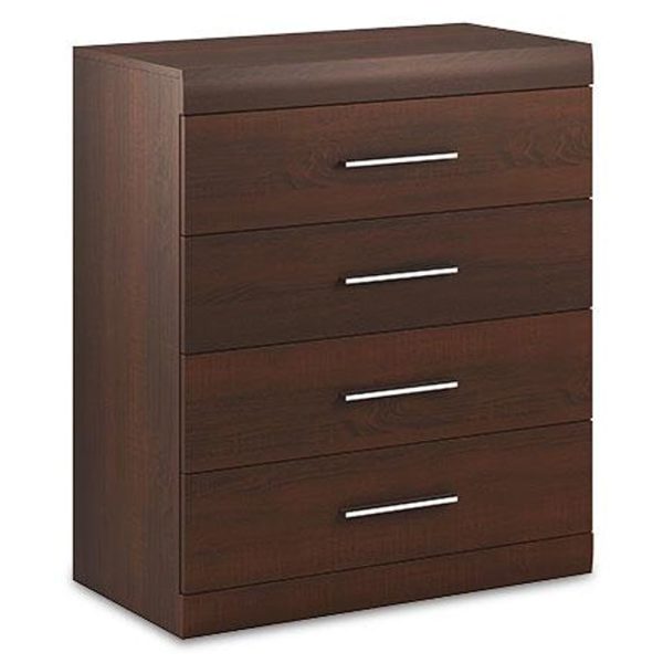 Bordon Wooden Chest Of 4 Drawers In Chocolate Oak | Bed Sava