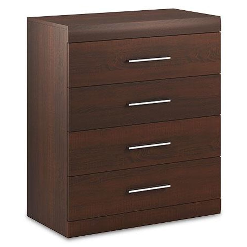 Bordon Wooden Chest Of 4 Drawers In Chocolate Oak