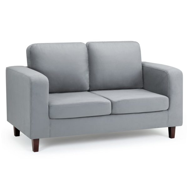 Boston Faux Leather 2 Seater Sofa In Grey | Bed Sava