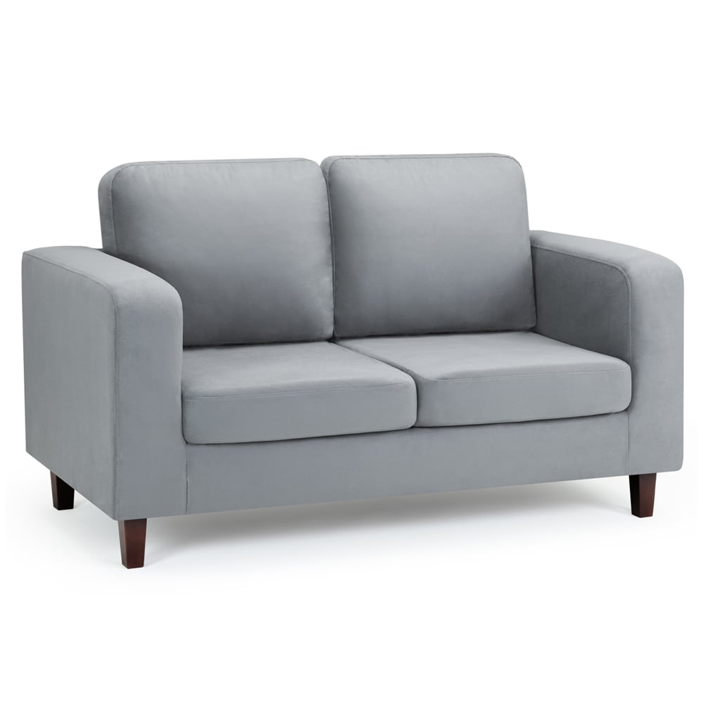 Boston Faux Leather 2 Seater Sofa In Grey