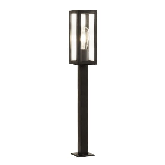 Box Outdoor 1 Light Tall Head Post In Black