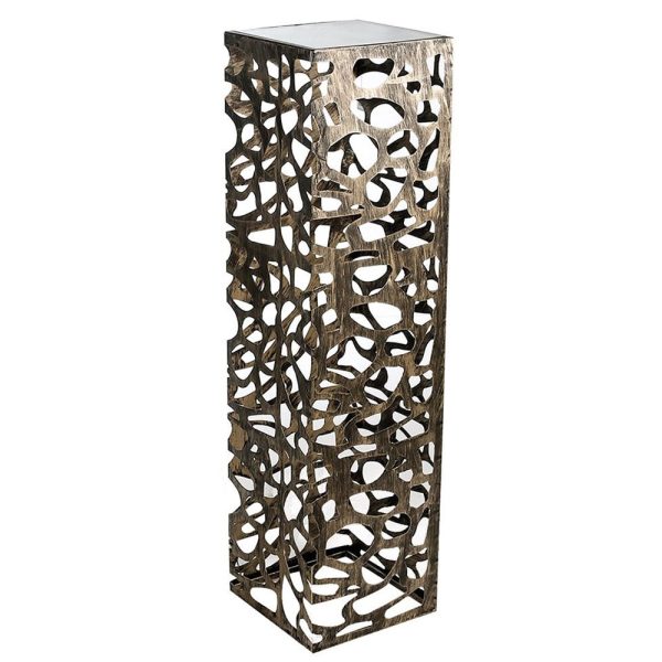 Branson Large Glass Metal Decorative Pillar In Bronze | Bed Sava