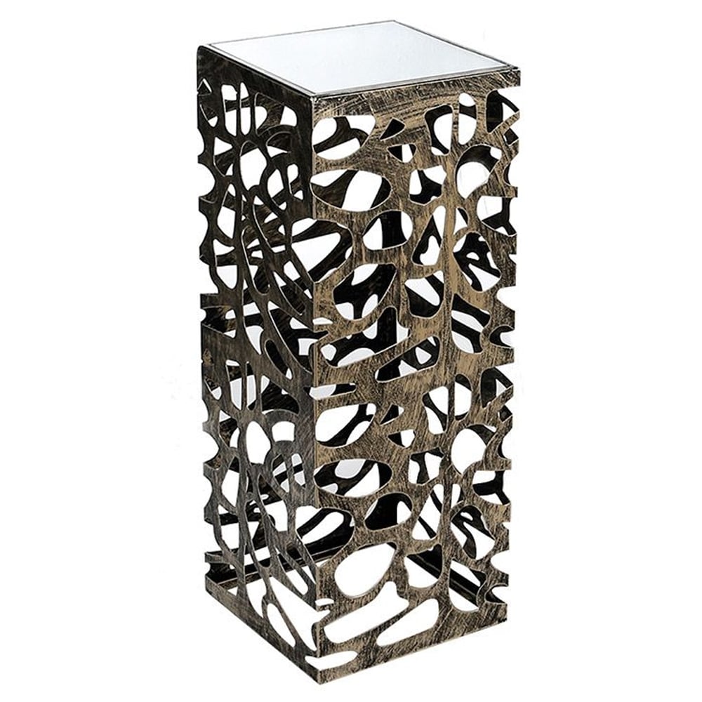 Branson Small Glass Metal Decorative Pillar In Bronze