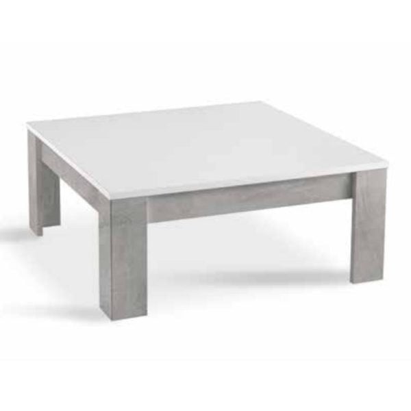Breta High Gloss Coffee Table Square In White And Grey | Bed Sava