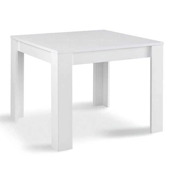 Breta High Gloss Dining Table Square In White | Bed Sava