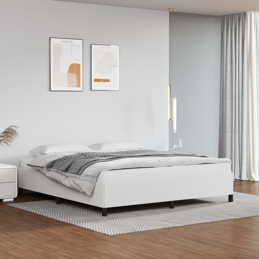 Brighton Faux Leather Super King Size In White