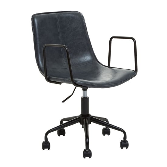 Brinson Leather Home And Office Chair In Grey