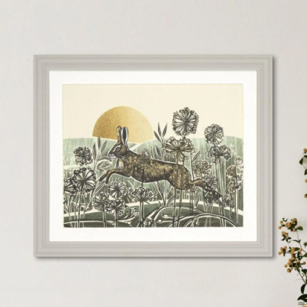 Brixton Wooden Break Of Dawn Light Wall Art In Grey Frame | Bed Sava