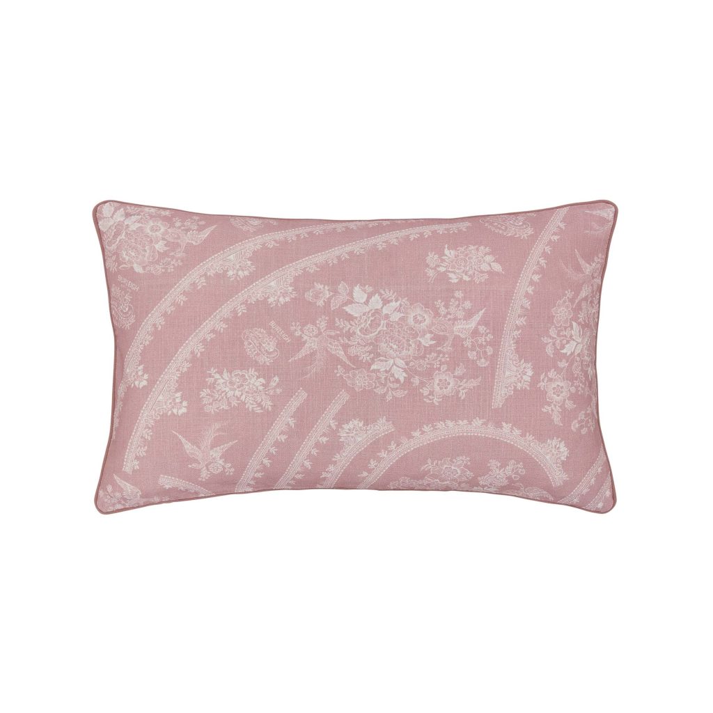 Burleigh x Bedeck of Belfast Asiatic Pheasants Cushion 60cm x 40cm, Pink