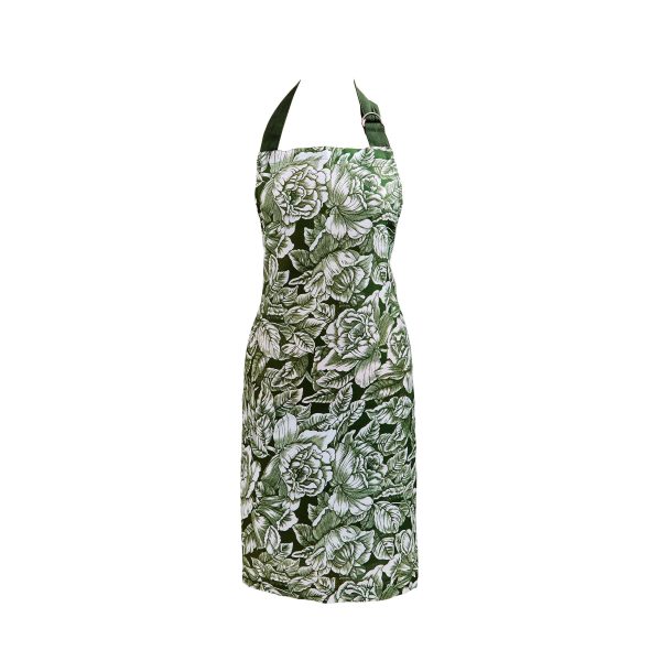 Burleigh x Bedeck of Belfast Hibiscus Apron Green | Bed Sava
