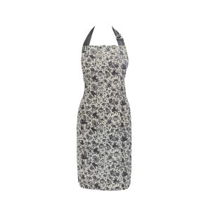 Burleigh x Bedeck of Belfast Regal Peacock Apron CharcoalWhite | Bed Sava