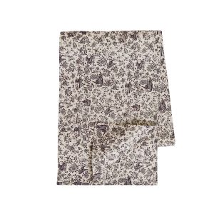 Burleigh x Bedeck of Belfast Regal Peacock Table Runner CharcoalWhite | Bed Sava