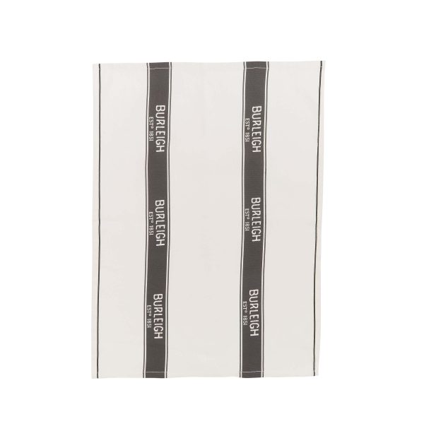 Burleigh x Bedeck of Belfast Regal Peacock Tea Towel CharcoalWhite | Bed Sava