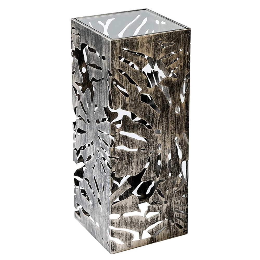 Burleson Small Glass Metal Decorative Pillar In Bronze