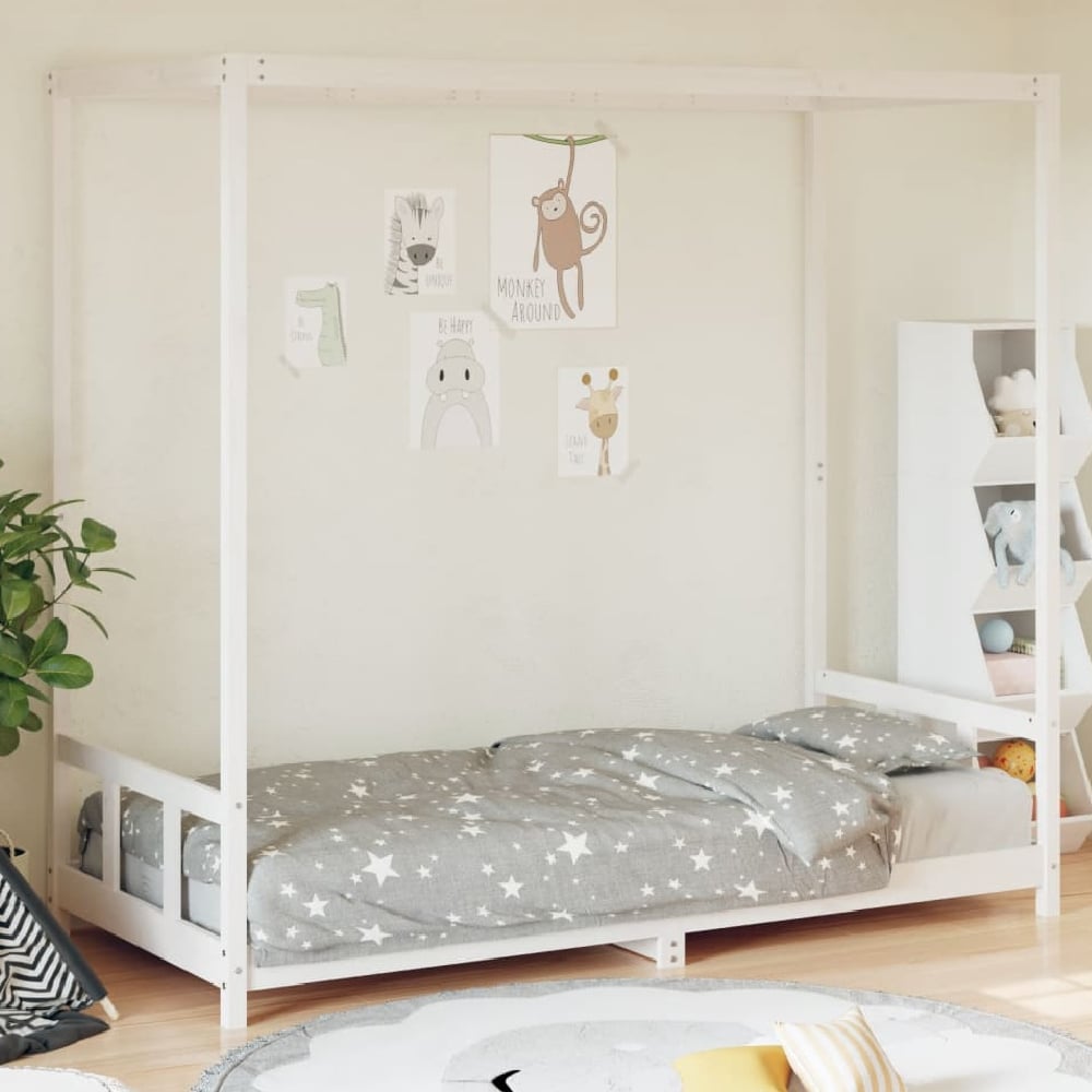 Burwell 90x200cm Wooden Children Bed In White