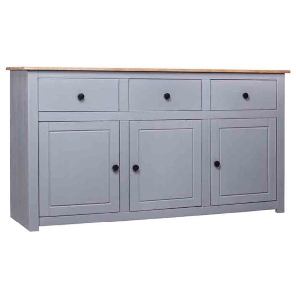 Bury Wooden Sideboard With 3 Doors 3 Drawers In Grey And Brown | Bed Sava