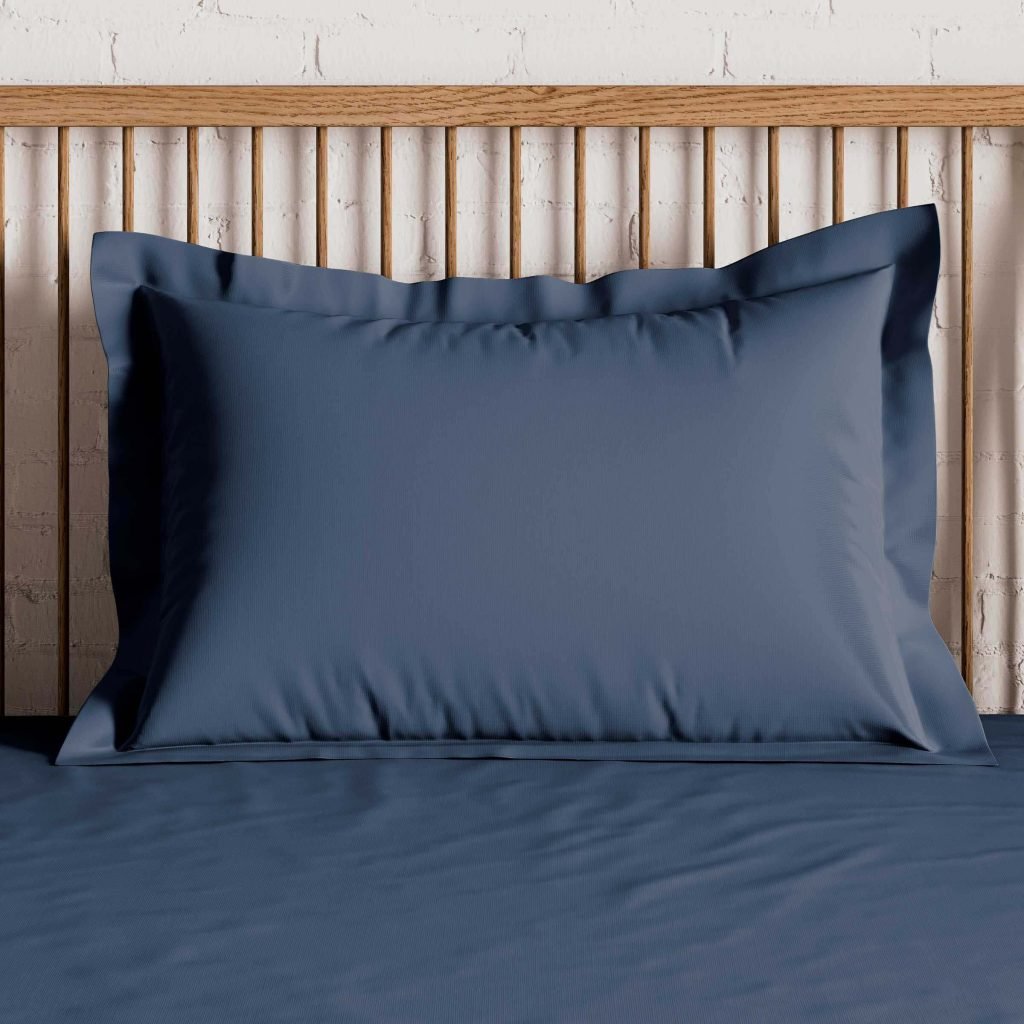 By Bedeck 500 Thread Count Plain Dye Pair of Oxford Pillowcases, Navy
