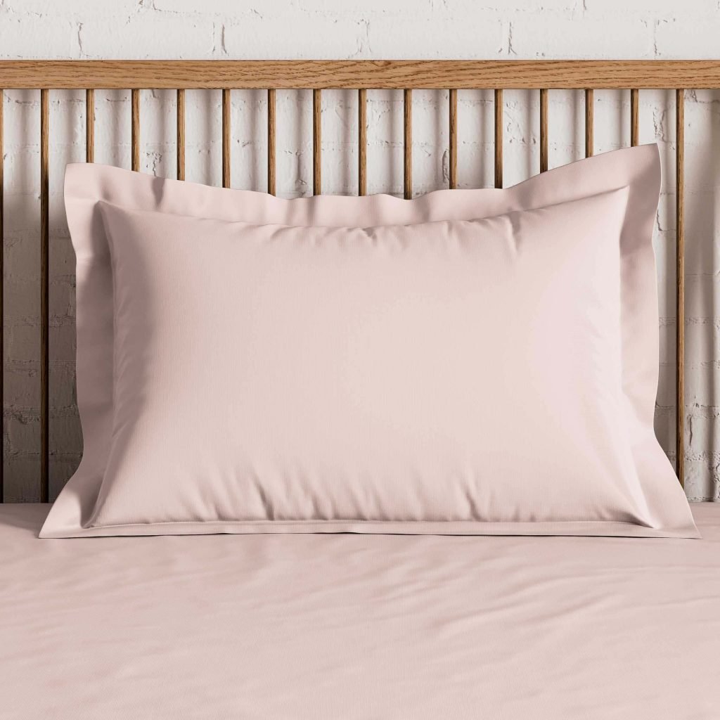 By Bedeck 500 Thread Count Plain Dye Pair of Oxford Pillowcases, Pink