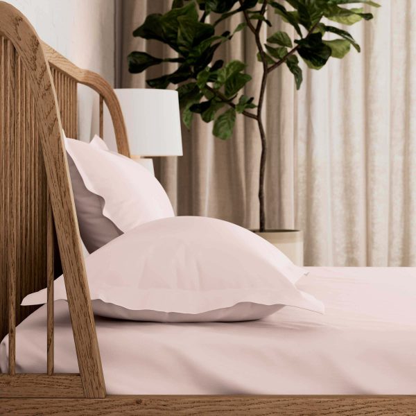 By Bedeck 500 Thread Count Plain Dye Single Fitted Sheet Pink | Bed Sava