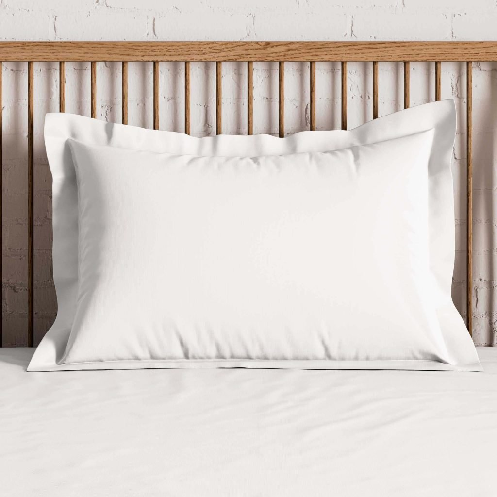 By Bedeck 500 Thread Count Plain Dye Pair of Oxford Pillowcases, White