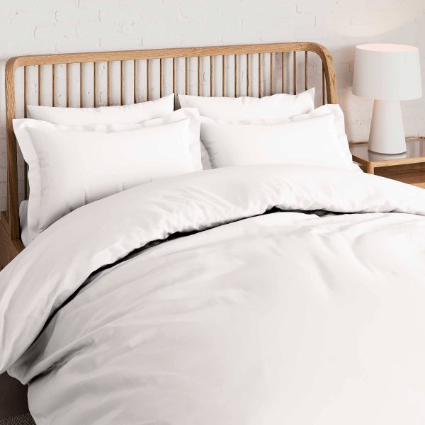 500 Thread Count Single Duvet Cover in White | Bed Sava