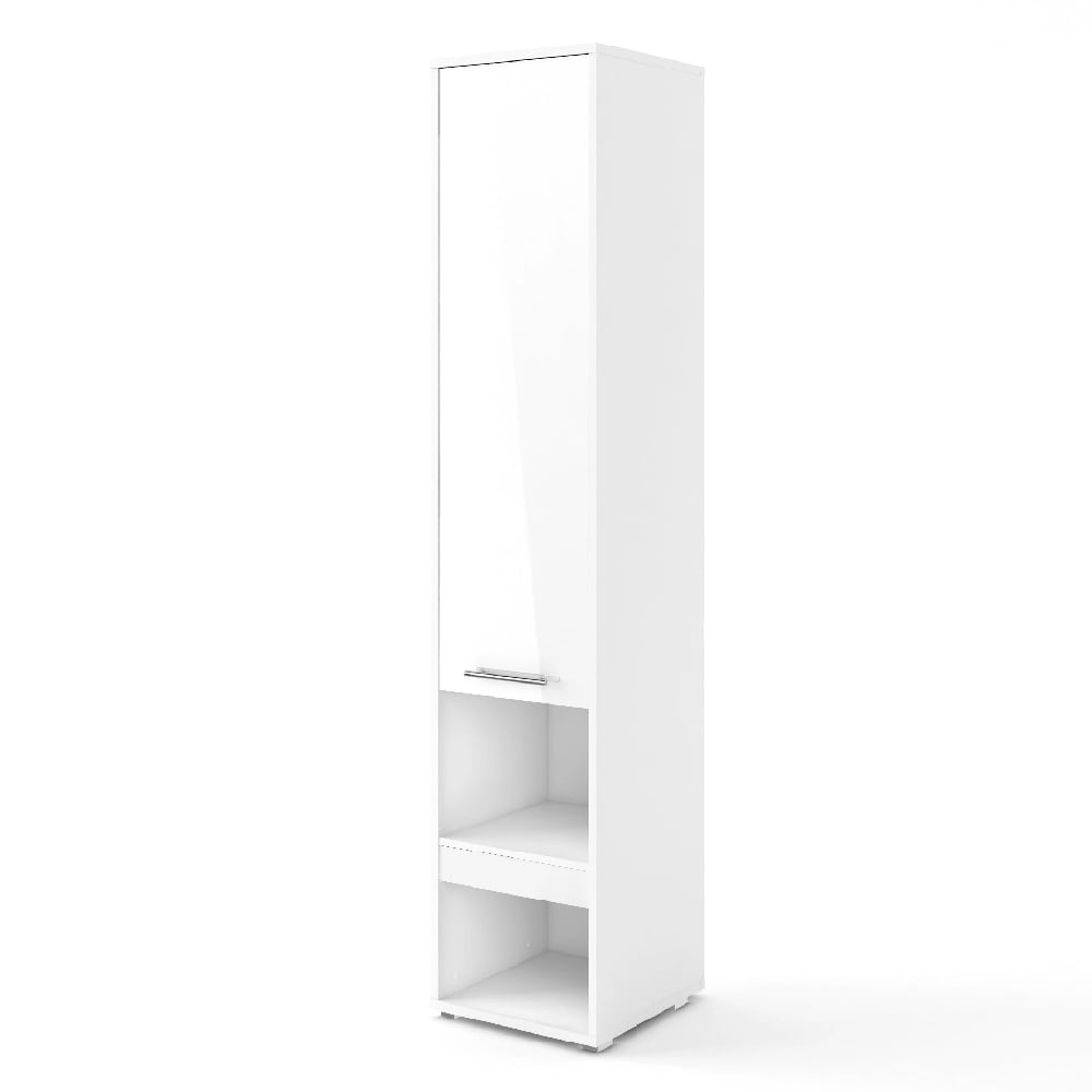 Cadott High Gloss Storage Cabinet Tall With 1 Door In White