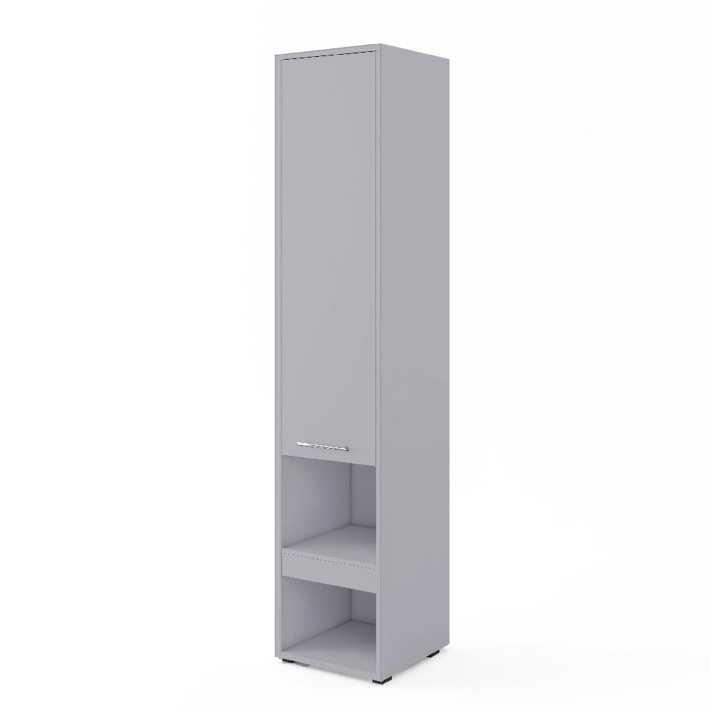 Cadott Wooden Storage Cabinet Tall With 1 Door In Matt Grey
