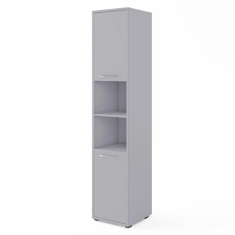 Cadott Wooden Storage Cabinet Tall With 2 Doors In Matt Grey