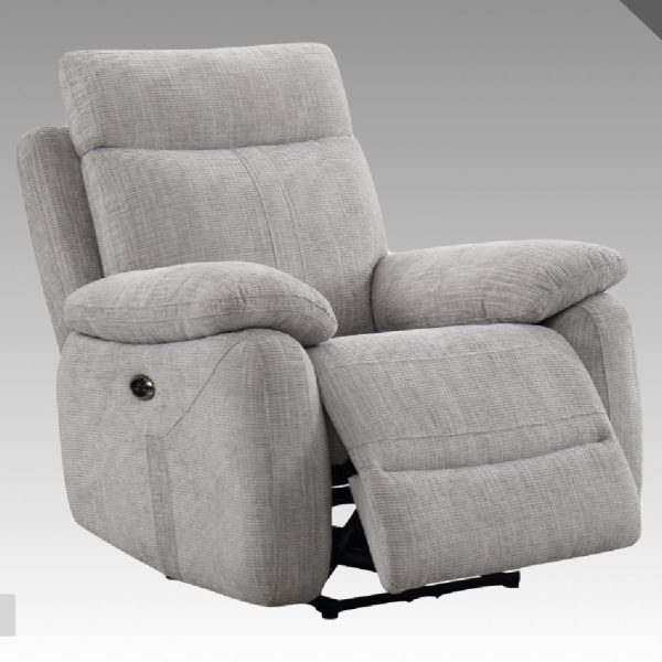 Caguas Fabric Recliner 1 Seater Sofa In Cement | Bed Sava