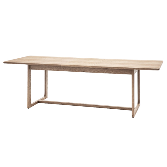 Cairo Extending Wooden Dining Table In Smoked Oak